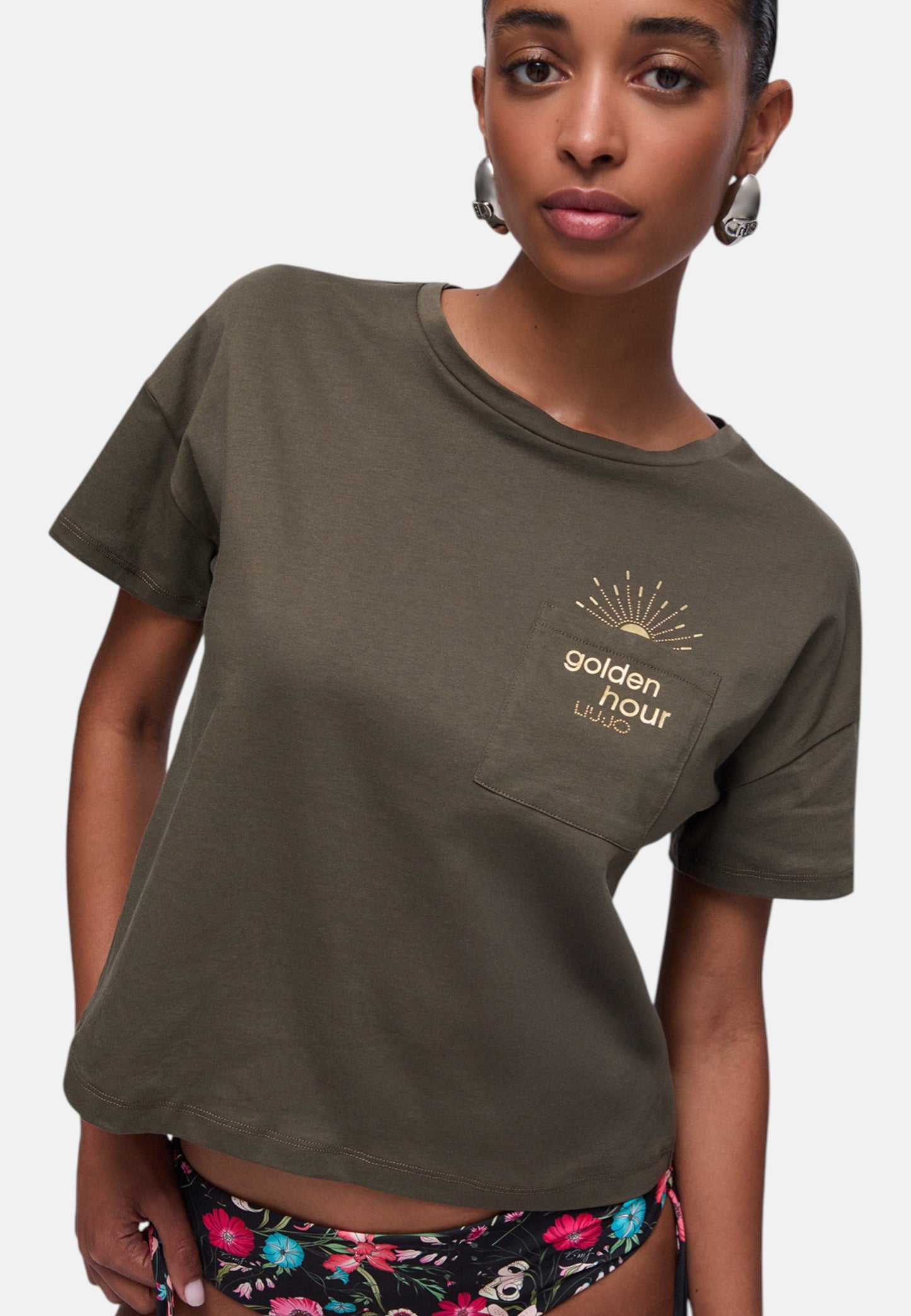 T-Shirt Manica Corta Donna Liu Jo Golden Hour Eco Line VA6161JS923