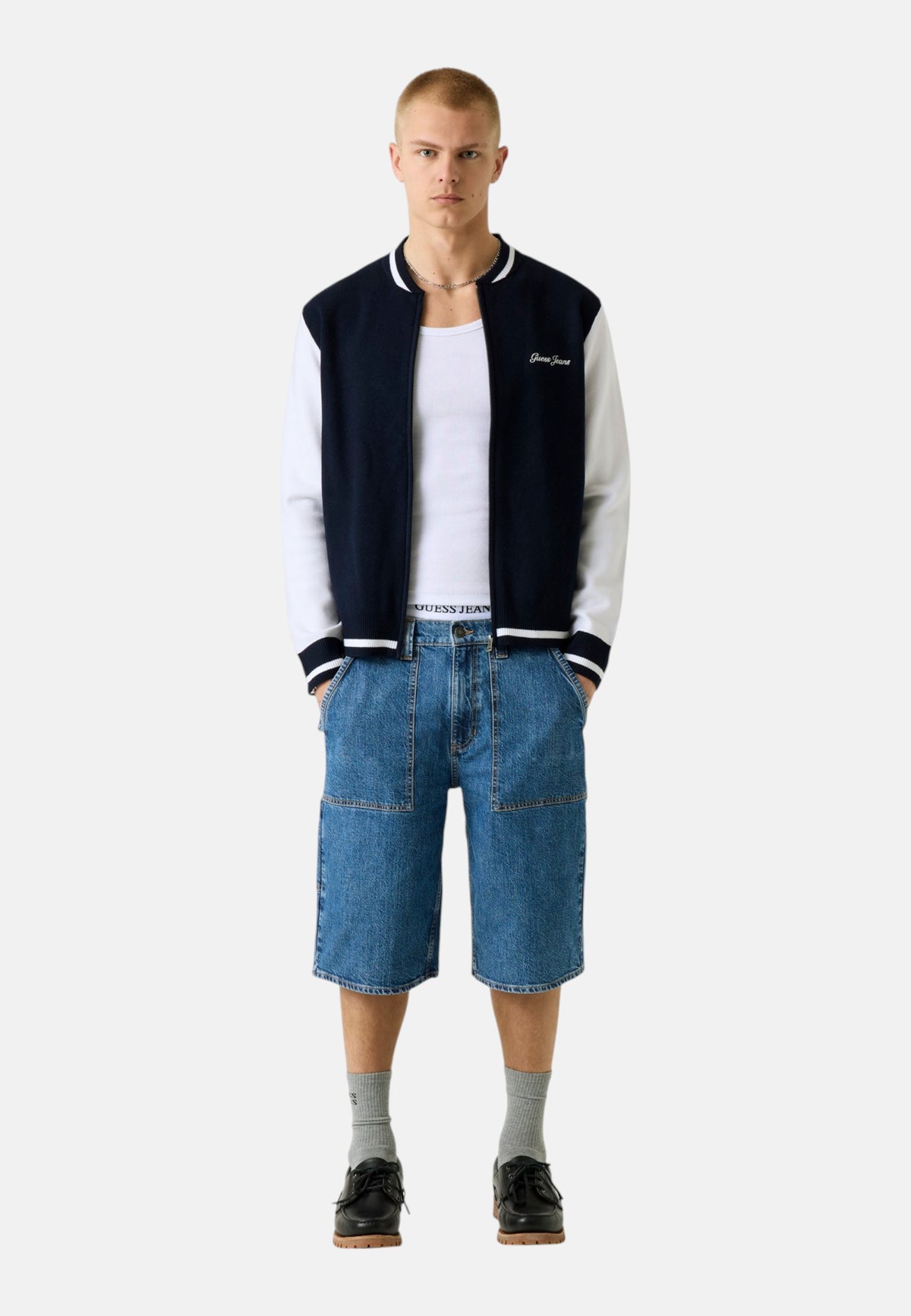 Giacca Bomber Uomo Guess In Maglia, Jacquard Gj M6YR03Z0905