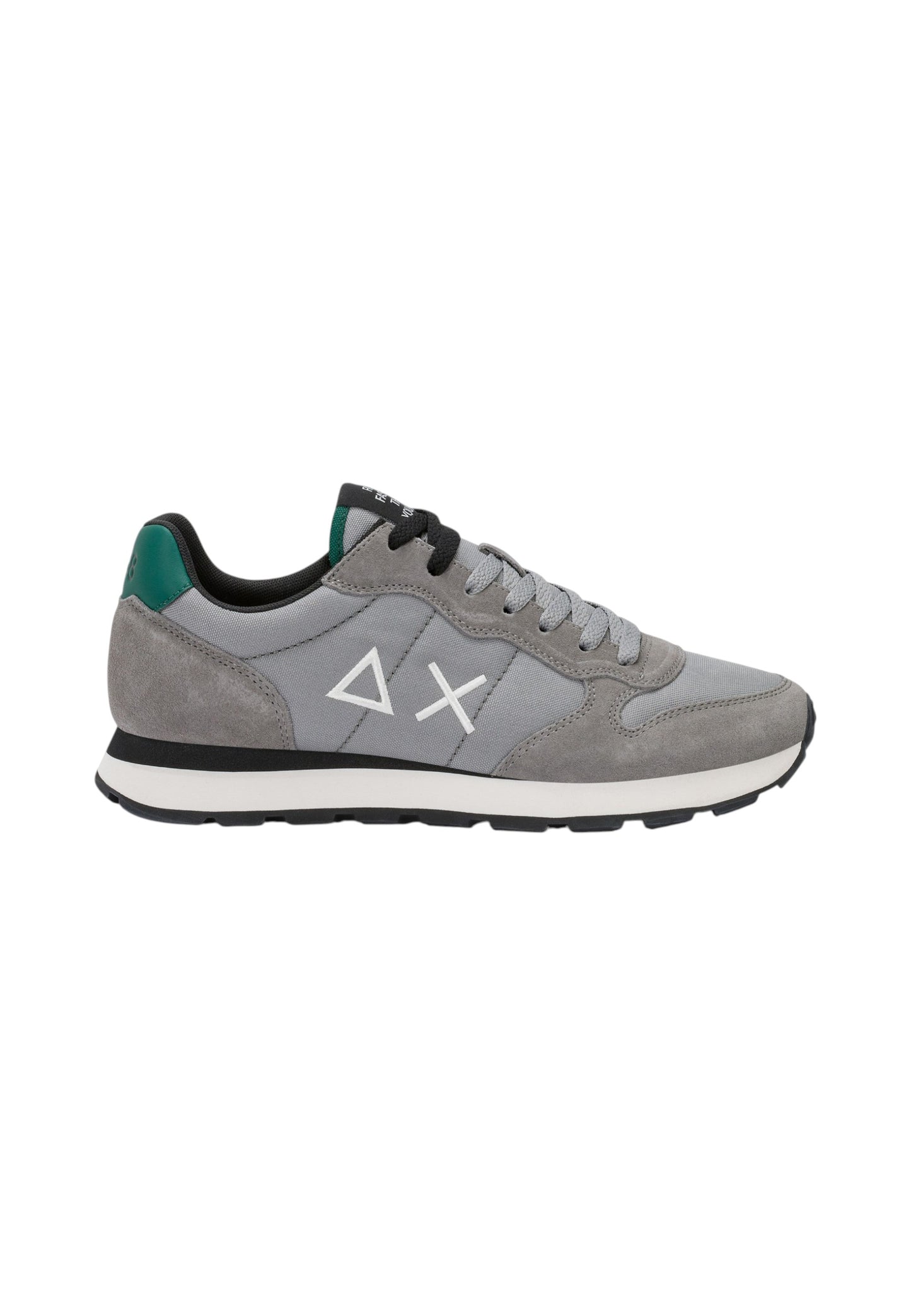 Sneakers Basse Uomo Sun68 Stile Running, Logo Ricamato, Nylon E Suede Tom Solid Z46101