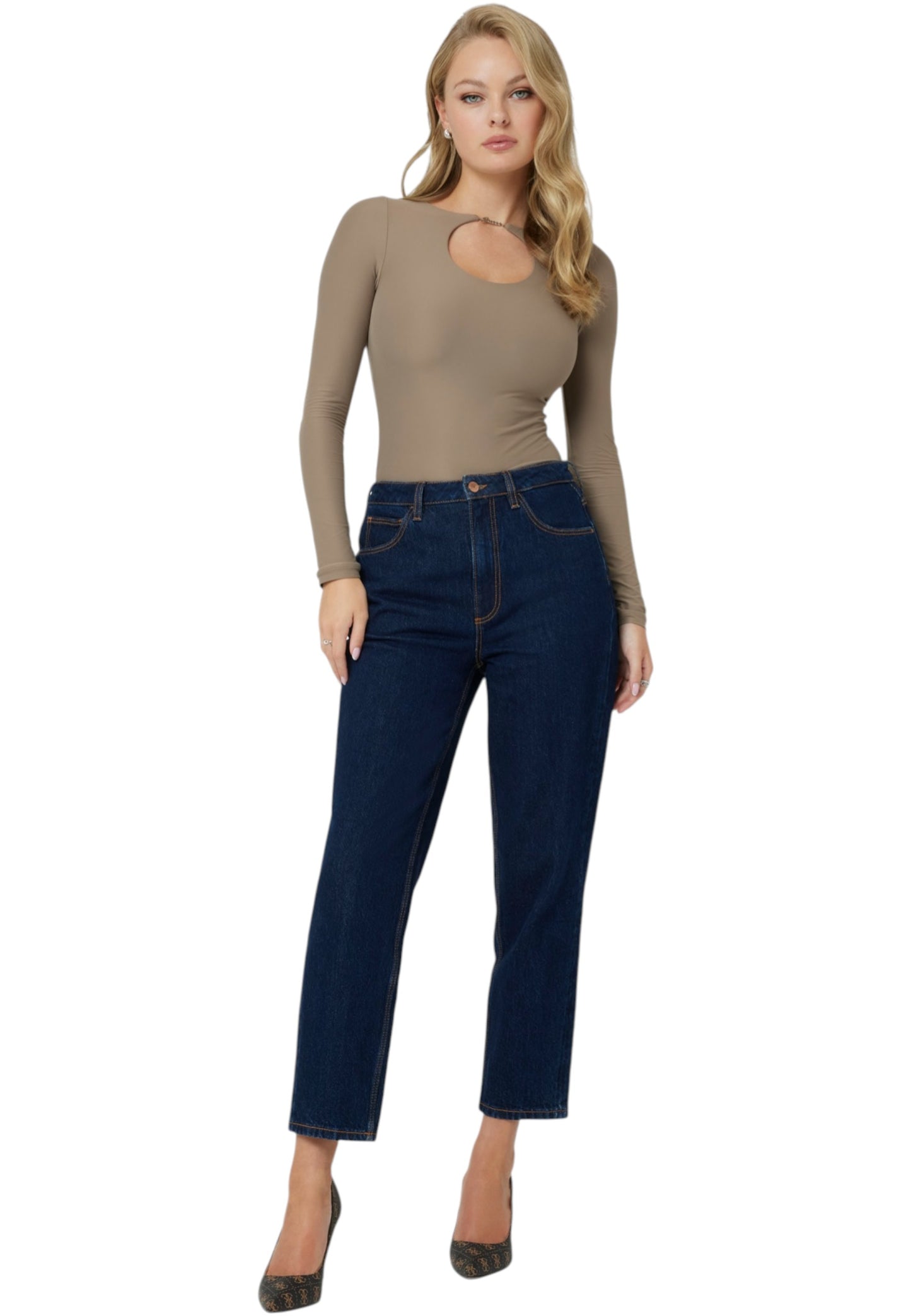 Jeans Tapered Fit Donna Guess  Mom Jean W2YA21D4NH4