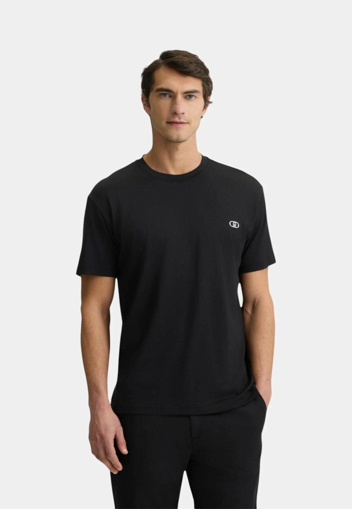 T-Shirt Manica Corta Uomo Liu Jo In Lyocell  QXX115J4805