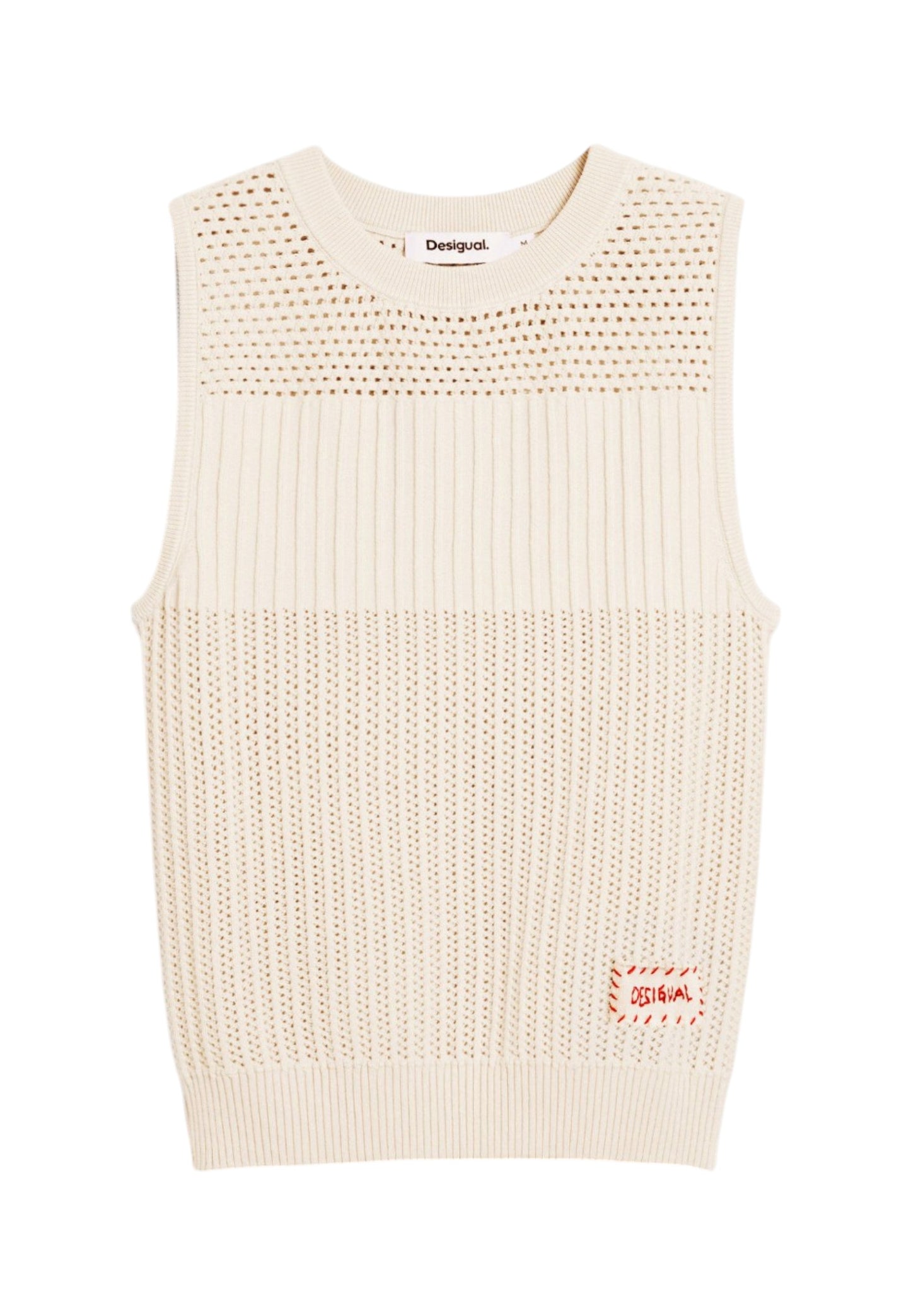 Canotta  Donna Desigual In Tessuto Crochet Roma 26SWTF02