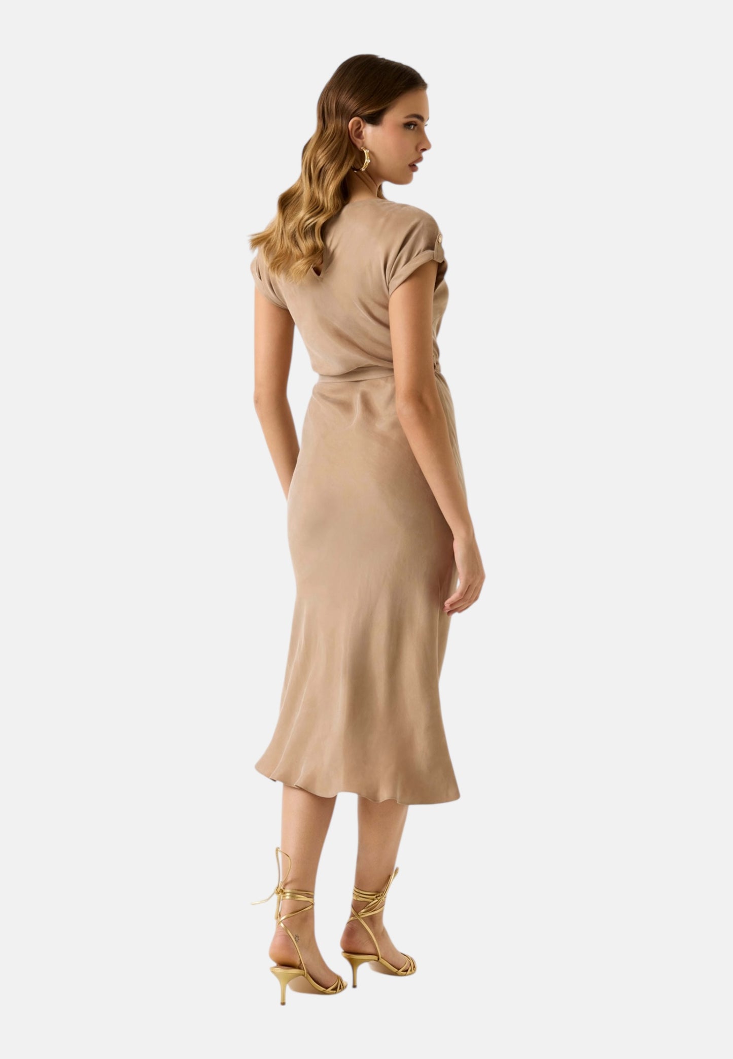 Vestito Lungo Donna Guess Con Cintura Dalia W6GK50W1950