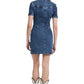 Vestito Corto Donna Guess Manica Corta In Denim Gj W5YK55D5R11