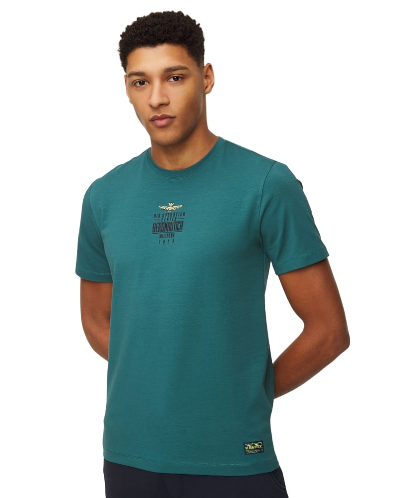 T-Shirt Manica Corta Uomo Aeronautica Militare Con Logo Ricamato  221TS1931J469