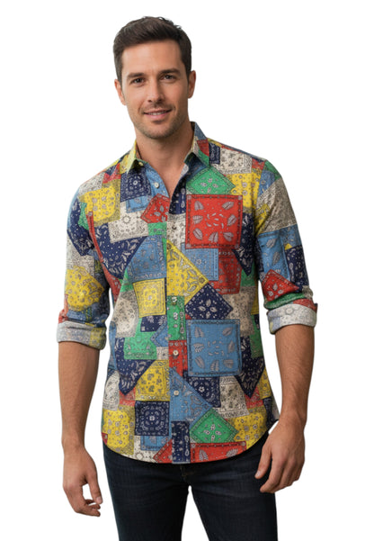 Camicia Manica lunga Uomo Manuel Ritz A Fantasia  3632E602L243344