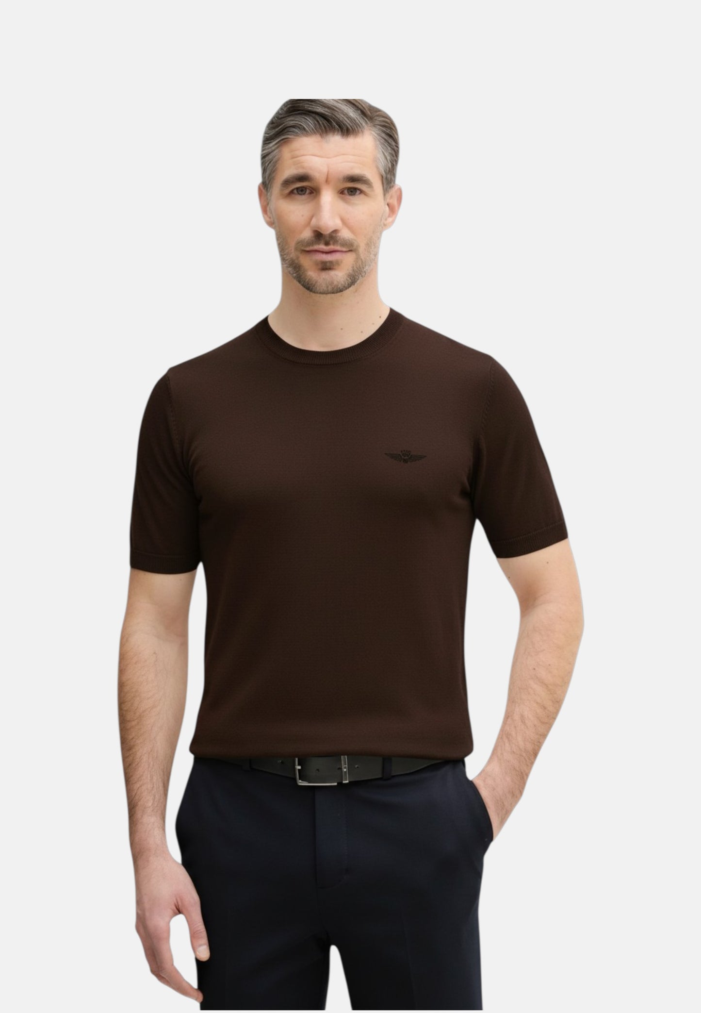 Maglia A Girocollo Uomo Aeronautica Militare Manica Corta In Lino  261MA1624UL00935