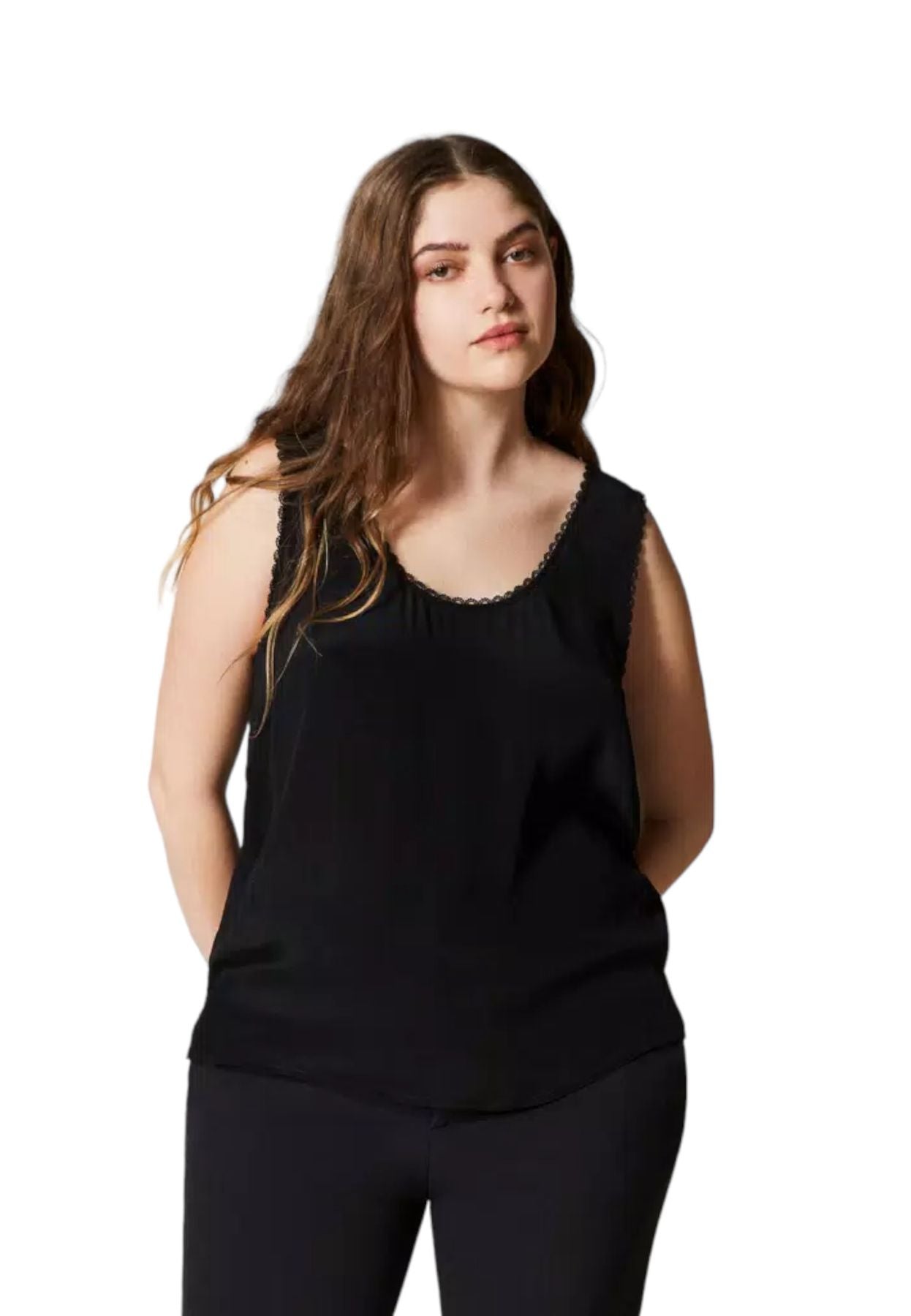 Canotta  Donna Twinset  In Crepe De Chine 231TP2453