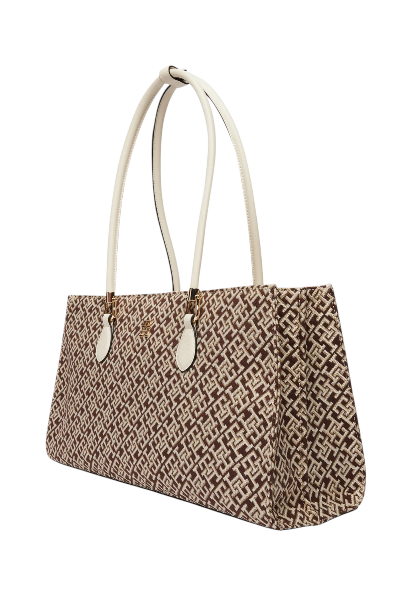 Borsa A Spalla Donna Tommy Hilfiger Satchel Jacquard Th Grace AW0AW18754