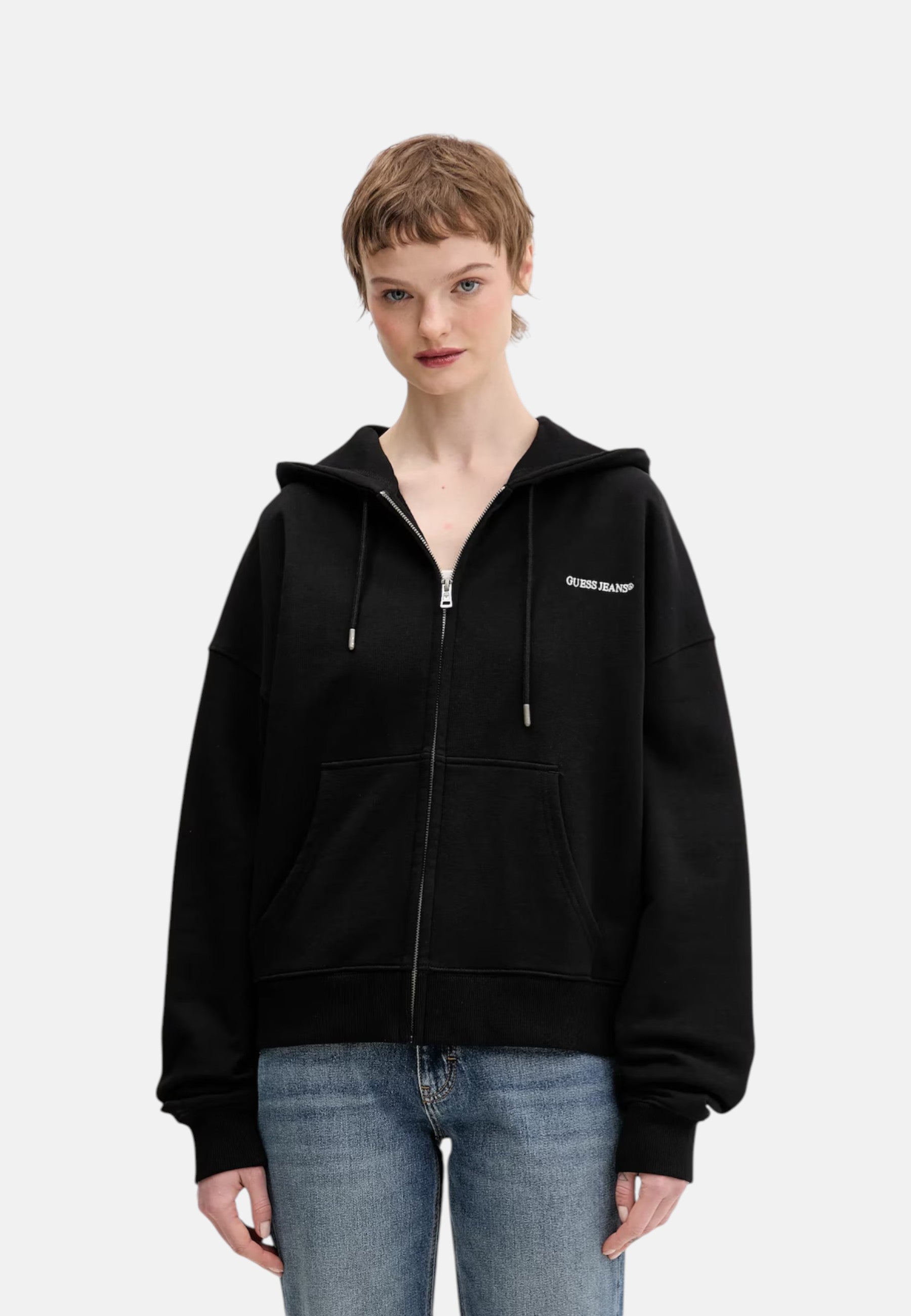 Felpa Con Zip Donna Guess Con Cappuccio Gj Os Embro W6RQ32K68I4