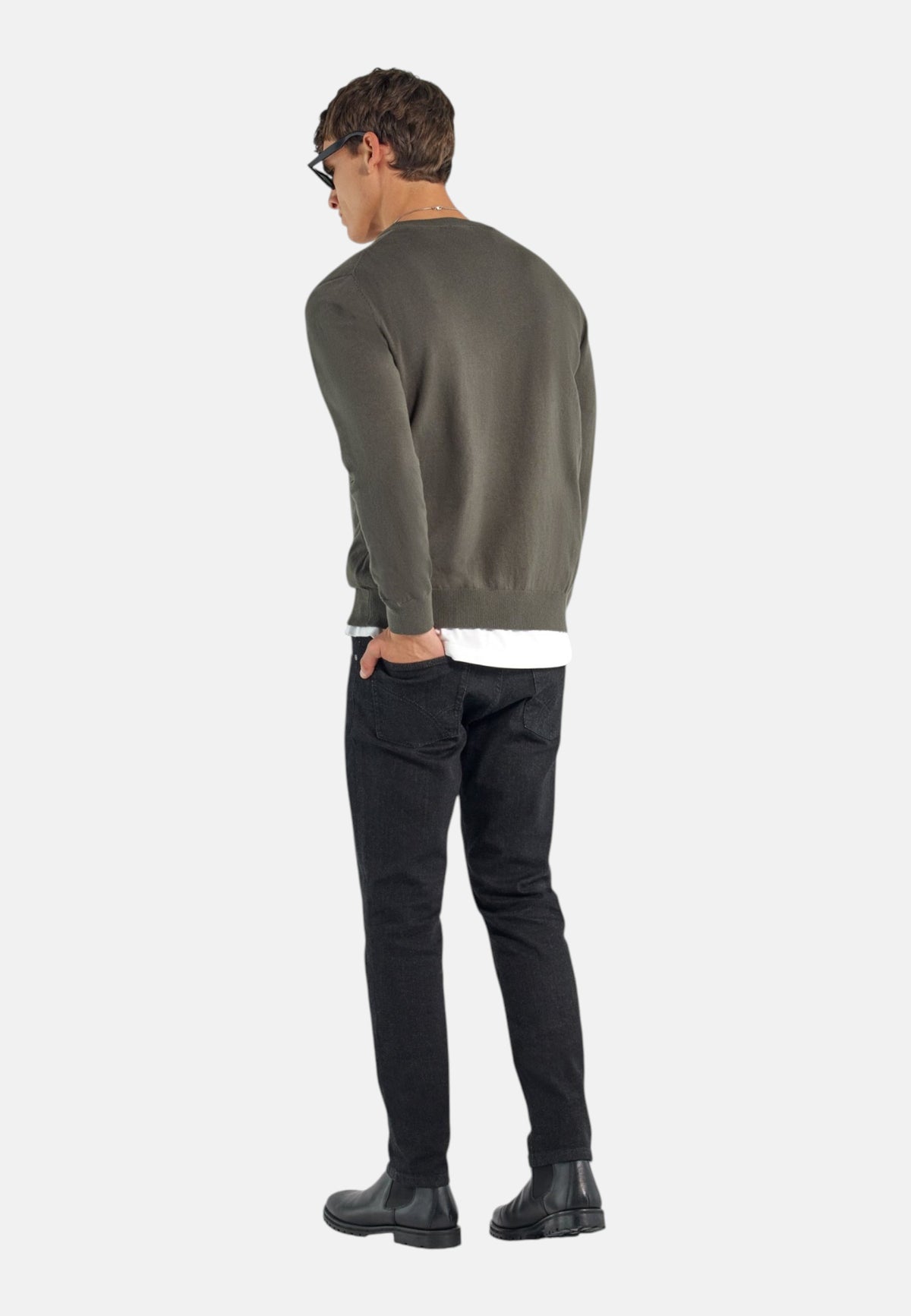 Maglia A Girocollo Uomo Gas Cotone Effetto Cashmere Arlo Round W. 563019432428