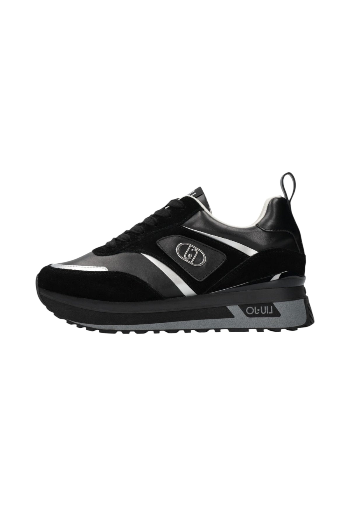 Sneakers Basse Donna Liu Jo In Pelle E Pelle Scamosciata Con Platform E Logo Laterale Liu Jo Maxi Wonder 97 BF6005PX310