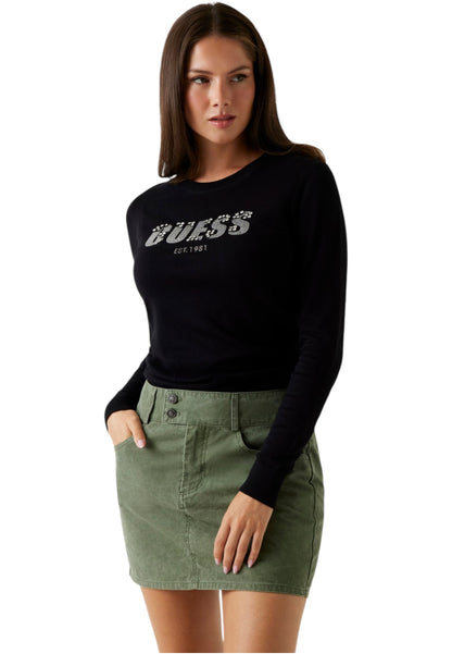 Maglione A Girocollo Donna Guess  Reyna Logo W5BR40Z2NQ2