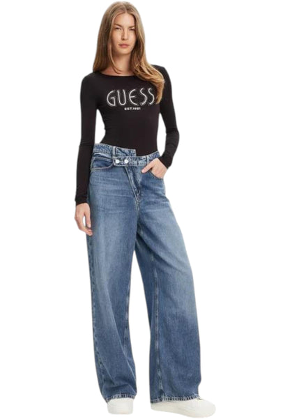 Body Manica lunga Donna Guess  Neva Hotfix Logo W5YP05K68D2