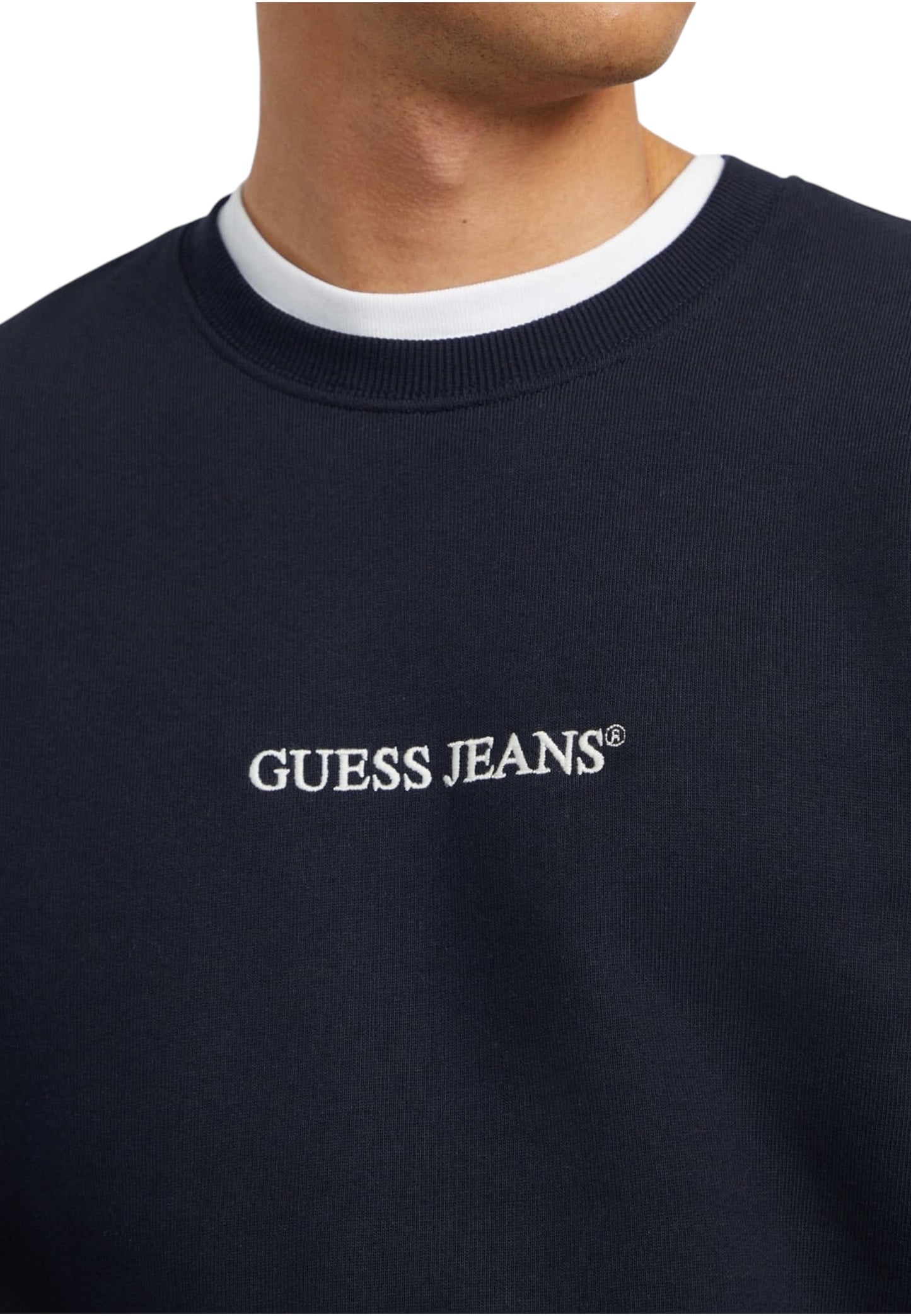Felpa A Girocollo Uomo Guess  Gj Slim Logo Emb M4YQ19K9V31