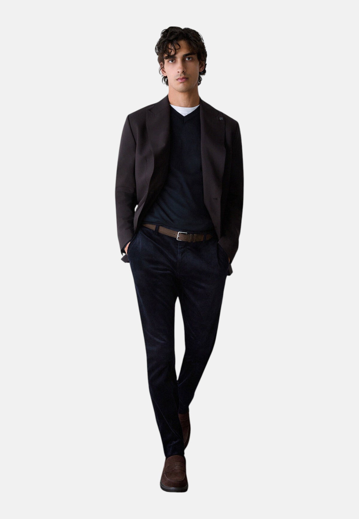 Pantaloni  Uomo Liu Jo In Velluto A Coste Fini Lione QF6096T850A
