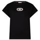 T-Shirt Manica Corta Donna Liu Jo Logo Strass Eco Line TA6164JS870