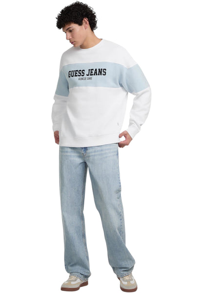 Felpa A Girocollo Uomo Guess  Gj Horizont Stripe M4BQ39K9V31