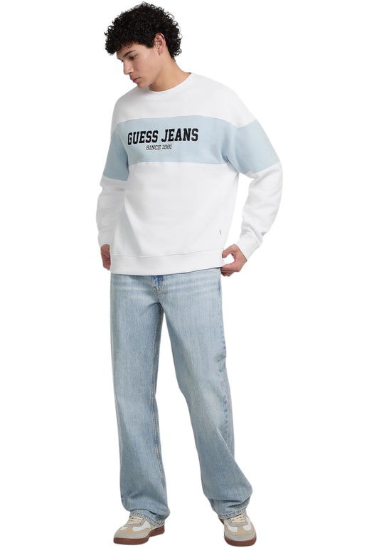Felpa A Girocollo Uomo Guess  Gj Horizont Stripe M4BQ39K9V31