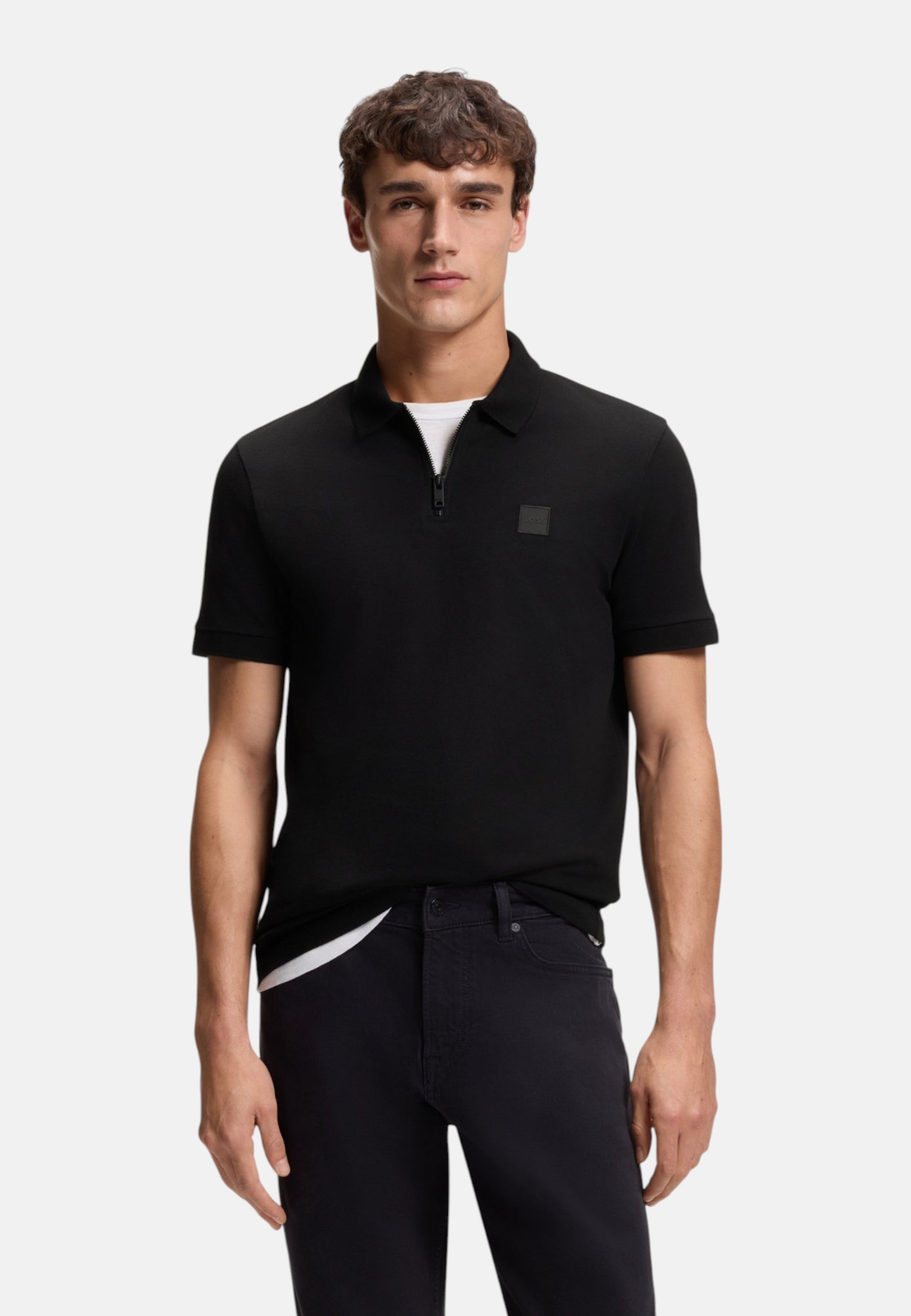 Polo Manica Corta Uomo Boss Con Zip  50537507
