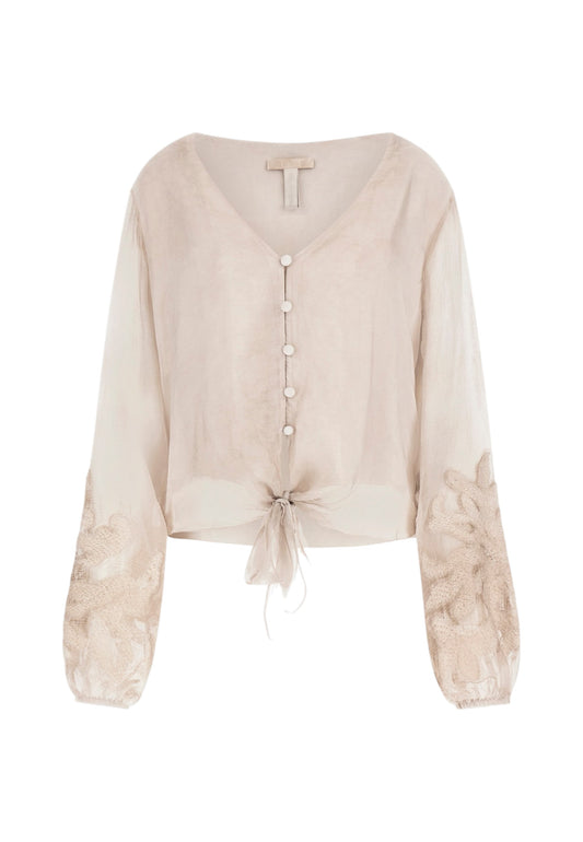 Blusa Manica lunga Donna Guess  Camilla Garment Dyed W5YH0VWE550