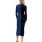 Vestito Lungo Donna Desigual Bicolore, Fit slim, Manica lunga, Collo alto, Viscosa Lenzing EcoVero Colduo 26WWVF04