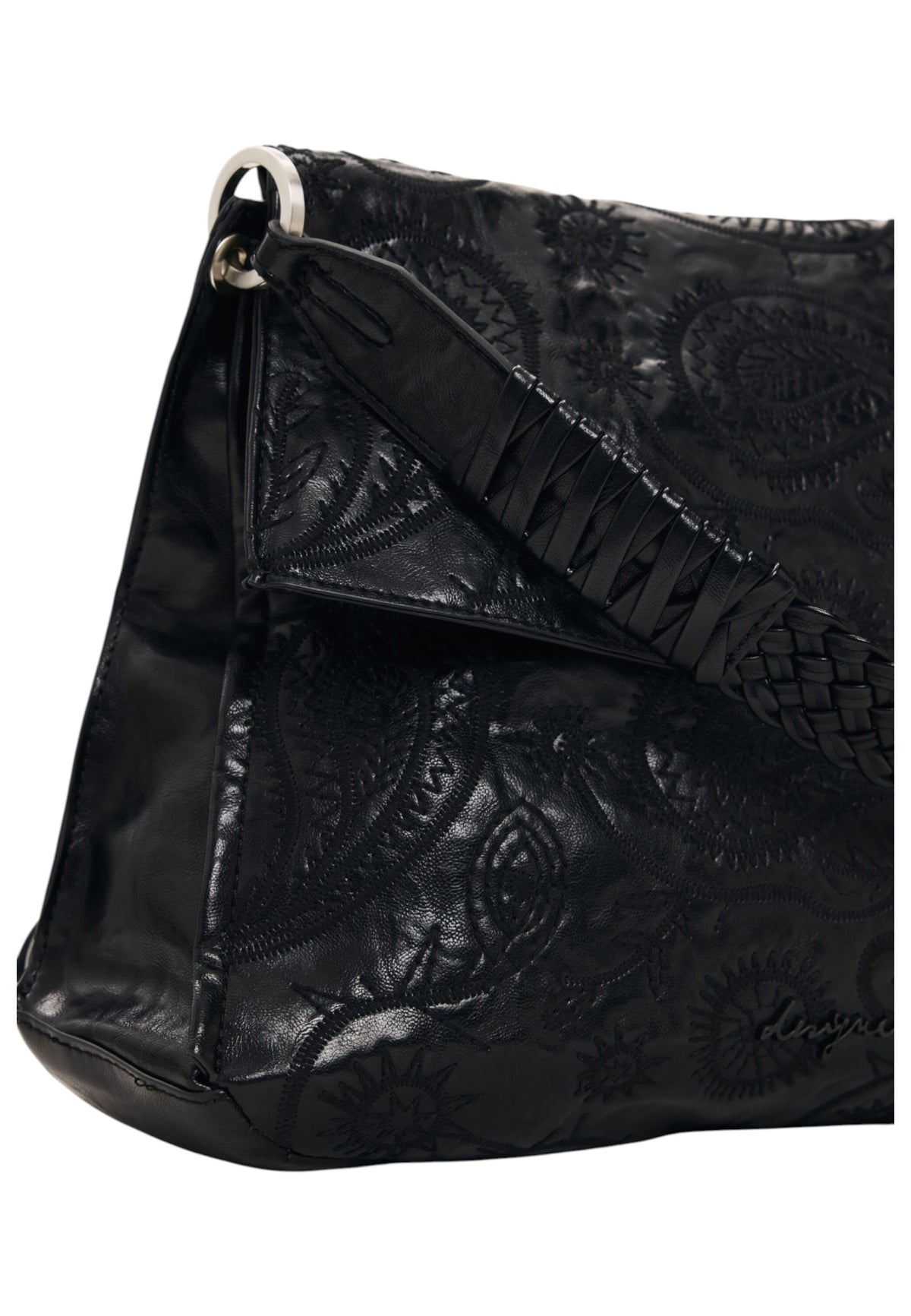 Zaino A Spalla Donna Desigual Medio, Motivo paisley, Con patta Siroco Posadas Black 26WAKP27