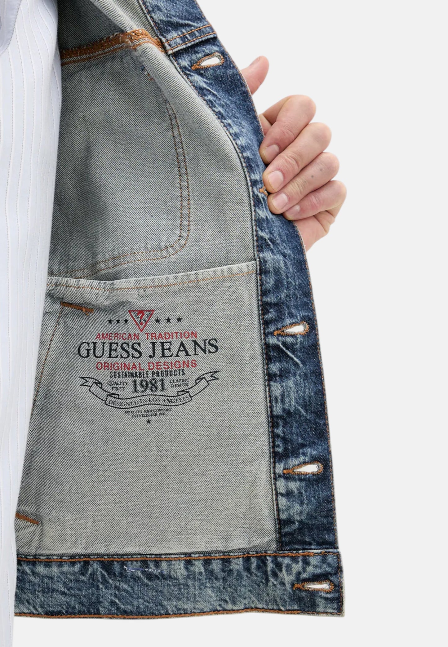 Giacca Jeans Uomo Guess  Gj Cropped Trucker M6RN67D5M5O