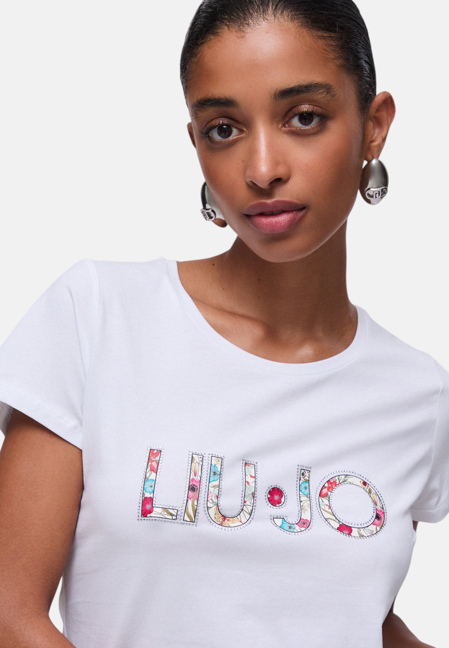 T-Shirt Manica Corta Donna Liu Jo Flowers Eco Line VA6169JS003