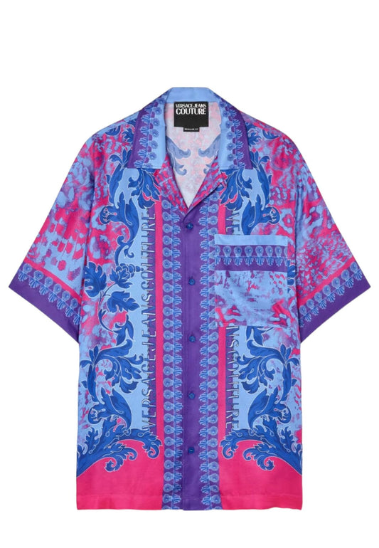 Camicia Manica Corta Uomo Versace Jeans Couture  Panel Animal 76GAL2BANS437