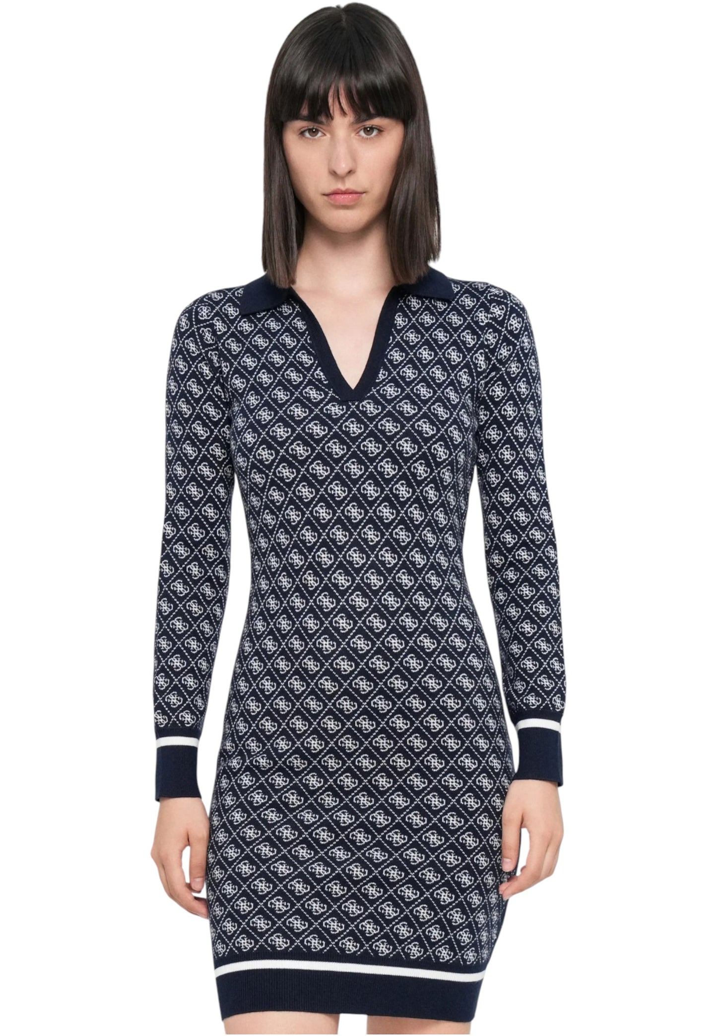 Vestito Midi Donna Guess In Maglia Aubrey 4G W5BK25Z3JD2