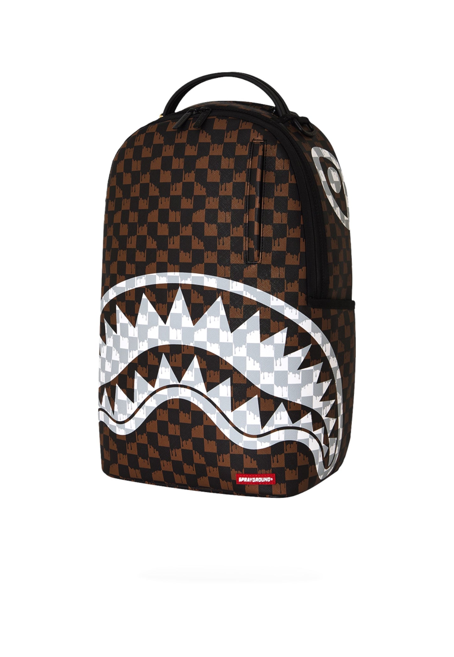 Zaino  Unisex Sprayground  Brown And Cream Drip Check Shark 910B8552NSZ