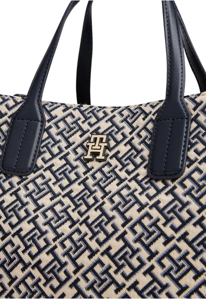 Borsa A Mano Donna Tommy Hilfiger Satchel Th Jacquard