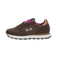Sneakers Basse Donna Sun68 Stile Running, Nylon E Suede, Logo Ricamato Ally Solid Z46201