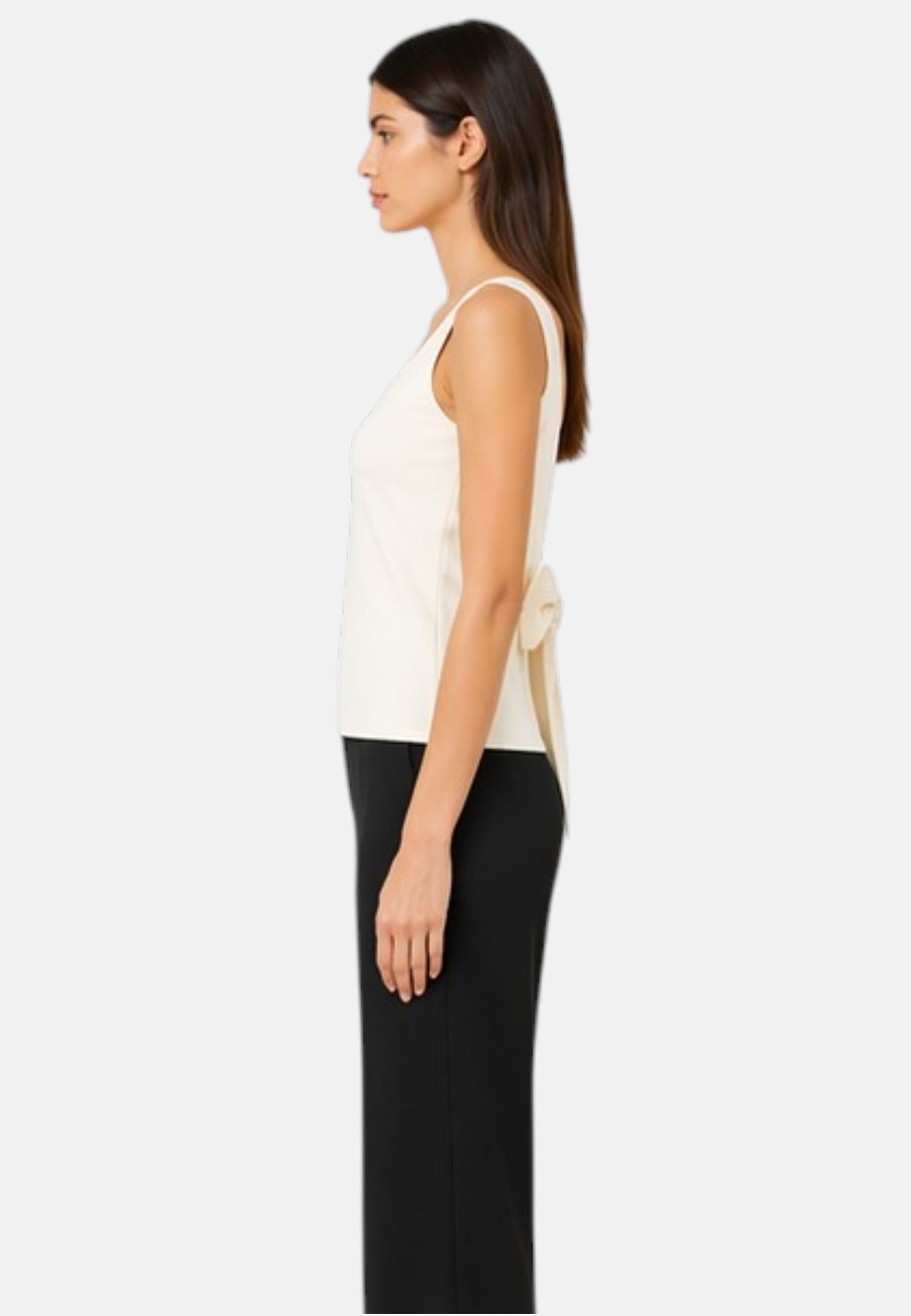 Top  Donna Guess  Zoe Leaf Knot Crop E6GH05WP232