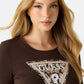 T-Shirt Manica lunga Donna Guess  Leo Triangle W6RI33J1314