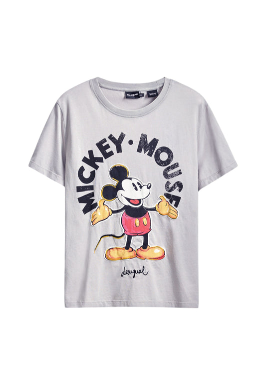 T-Shirt Manica Corta Donna Desigual Con Stampa Mickey Mouse