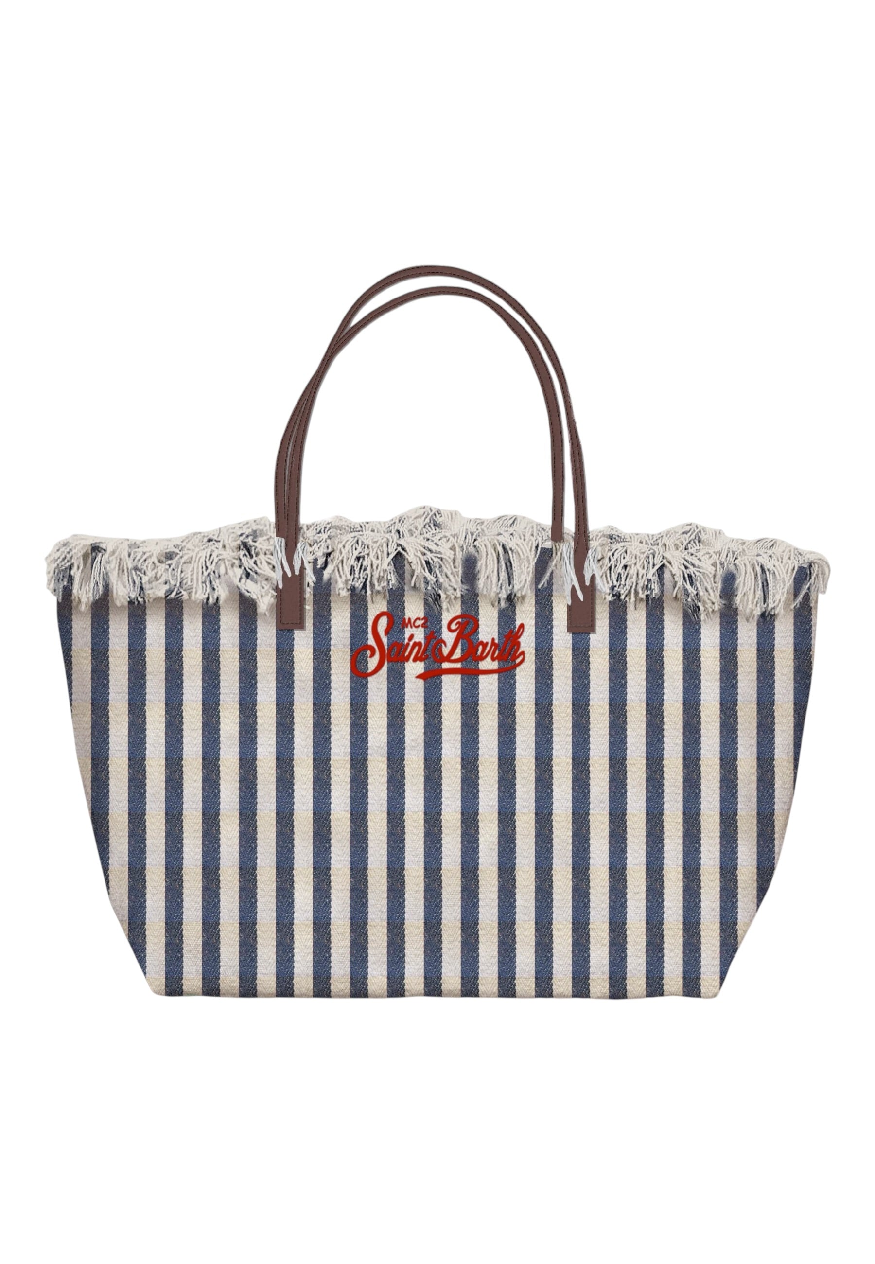 Borsa A Spalla Donna Mc2 Saint Barth Hb Stripes City Bag Mid Fringe CBMF001
