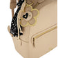 Zaino  Donna Braccialini Zaino compatto, Singolo con tracolle regolabili, Chiusura con zip, Due tasche interne, una con zip e una aperta, Charm removibile con margherita e fiocco a pois, Dimensioni: 27 x 11 x 31 Cm Beth B19223YY