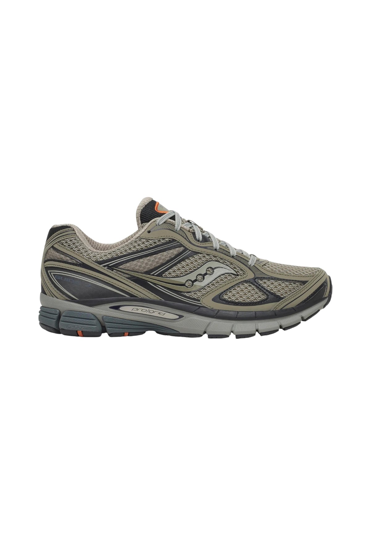 Sneakers Basse Uomo Saucony Chiusura con lacci, Tomaia in mesh traspirante, Tecnologia Power Grid, Dettagli riflettenti, Struttura leggera e ammortizzata Progrid Guide 7 S101493