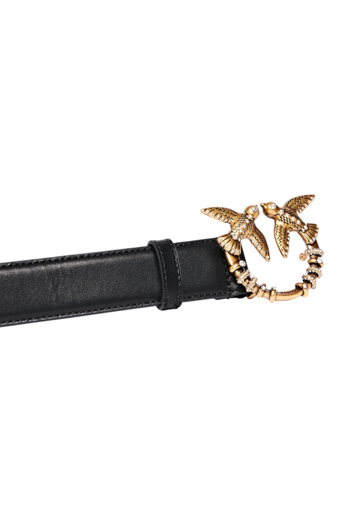 Cintura  Donna Pinko Altezza 3 cm, pelle morbida, fibbia Love Birds Diamond Cut con piccoli cristalli Low.Love Berry H3 107153A0F1