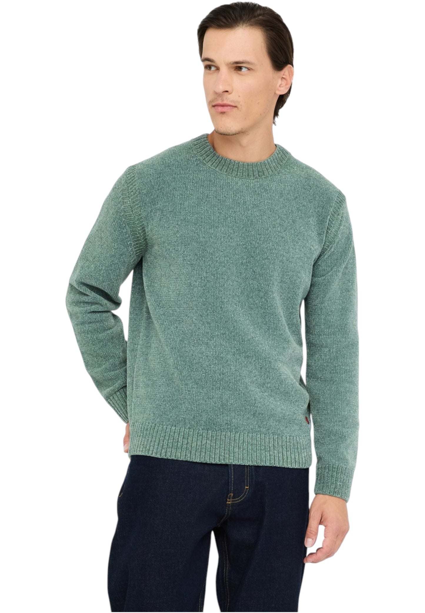 Maglione A Girocollo Uomo Liu Jo In Ciniglia  QF5079MA29P