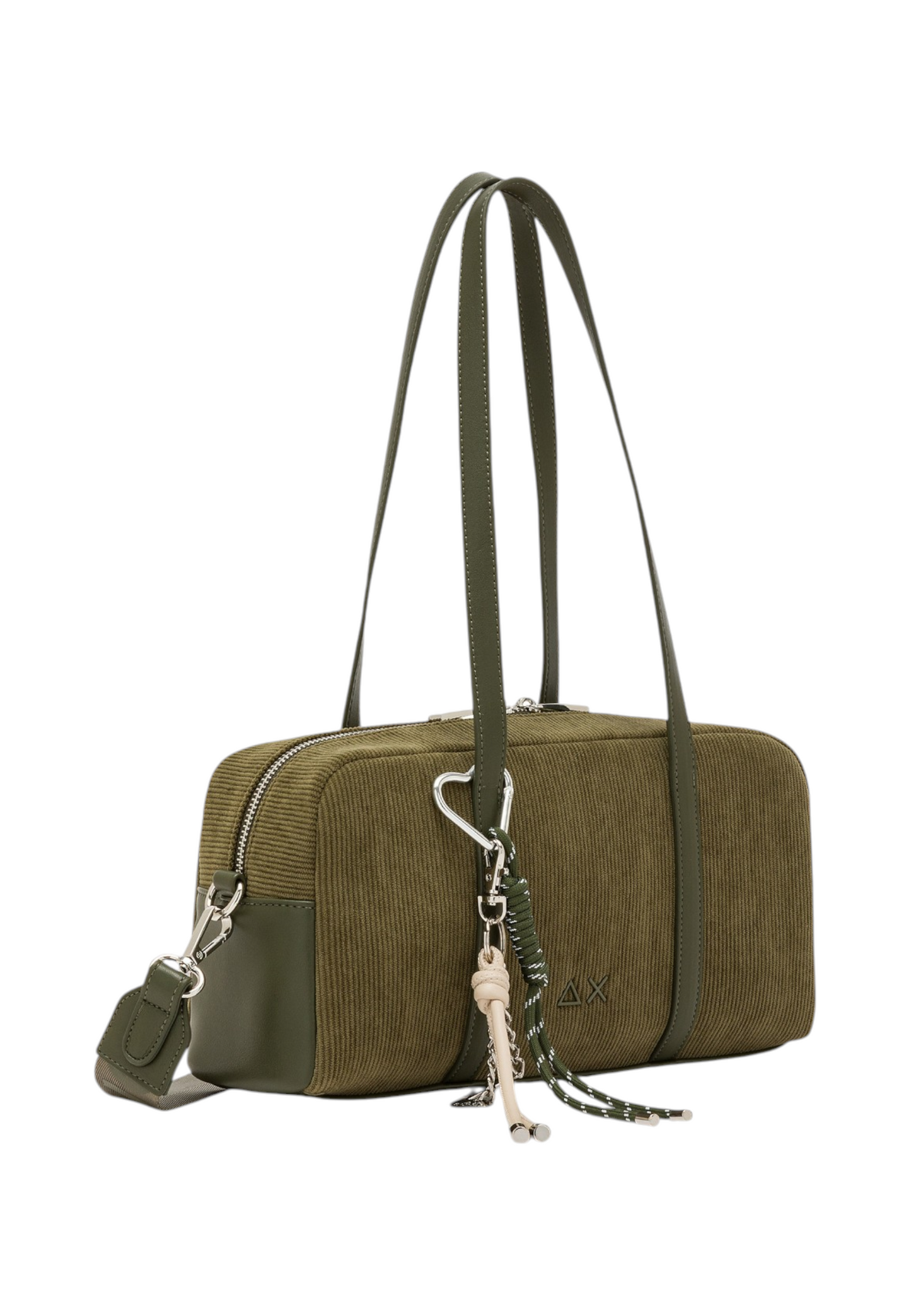 Borsa A Spalla Donna Sun68 Case Bag, Doppio Manico, Tracolla Regolabile, Chiusura Con Zip, Charm Logato Corduroy Y46220