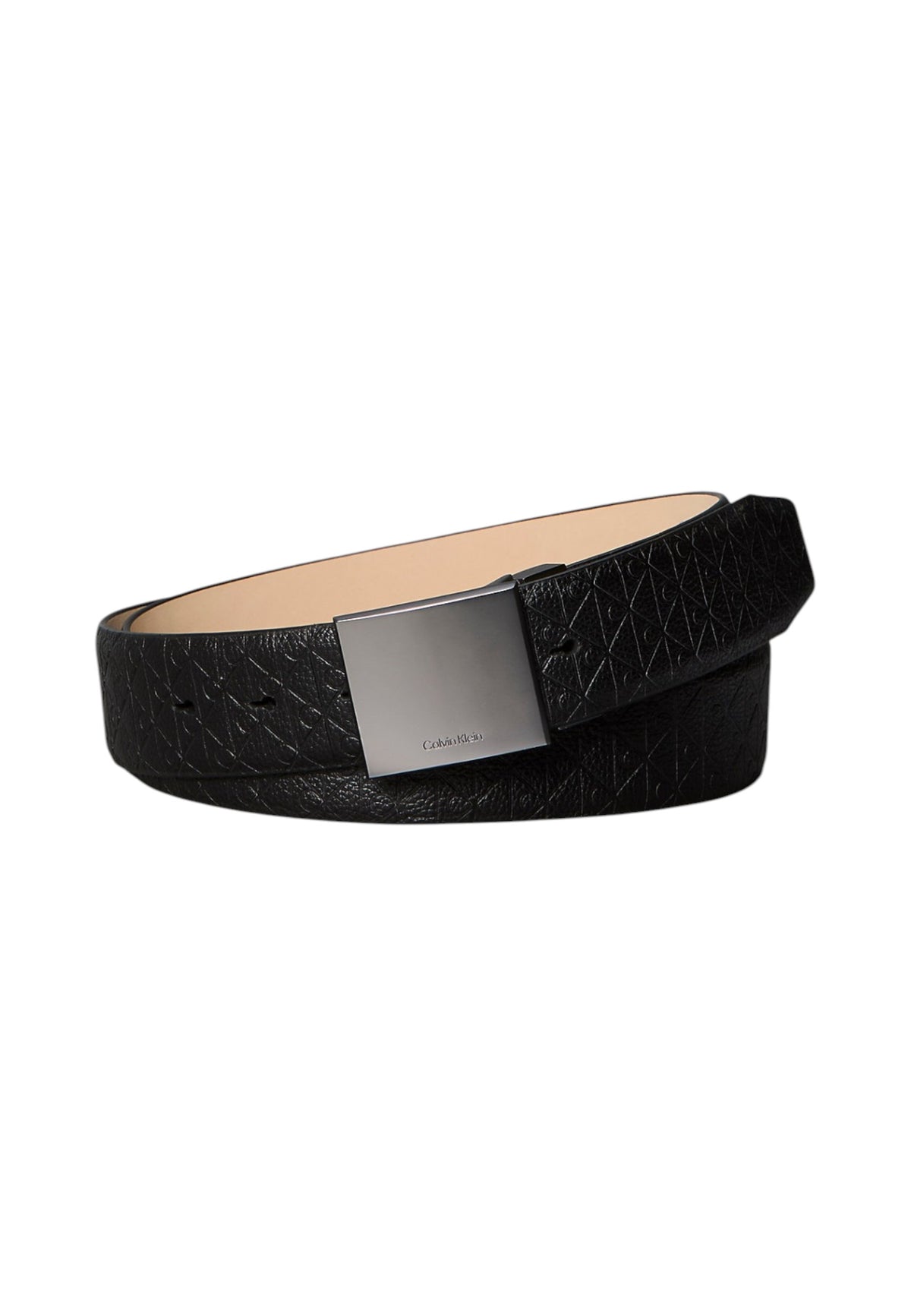 Cintura  Uomo Calvin klein Reversibile, Regolabile, Altezza 3,5 Cm, Fibbia A Placca, Texture Geometrica, Logo Calvin Klein  LV04D7141G