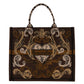 Borsa A Mano Donna Braccialini Tote, Doppio con tracolla removibile e regolabile, Con pochette interna removibile, Stampa ramage con motivo ornamentale, Dimensioni: 41.5 x 18 x 34 Cm Queen B19280TY