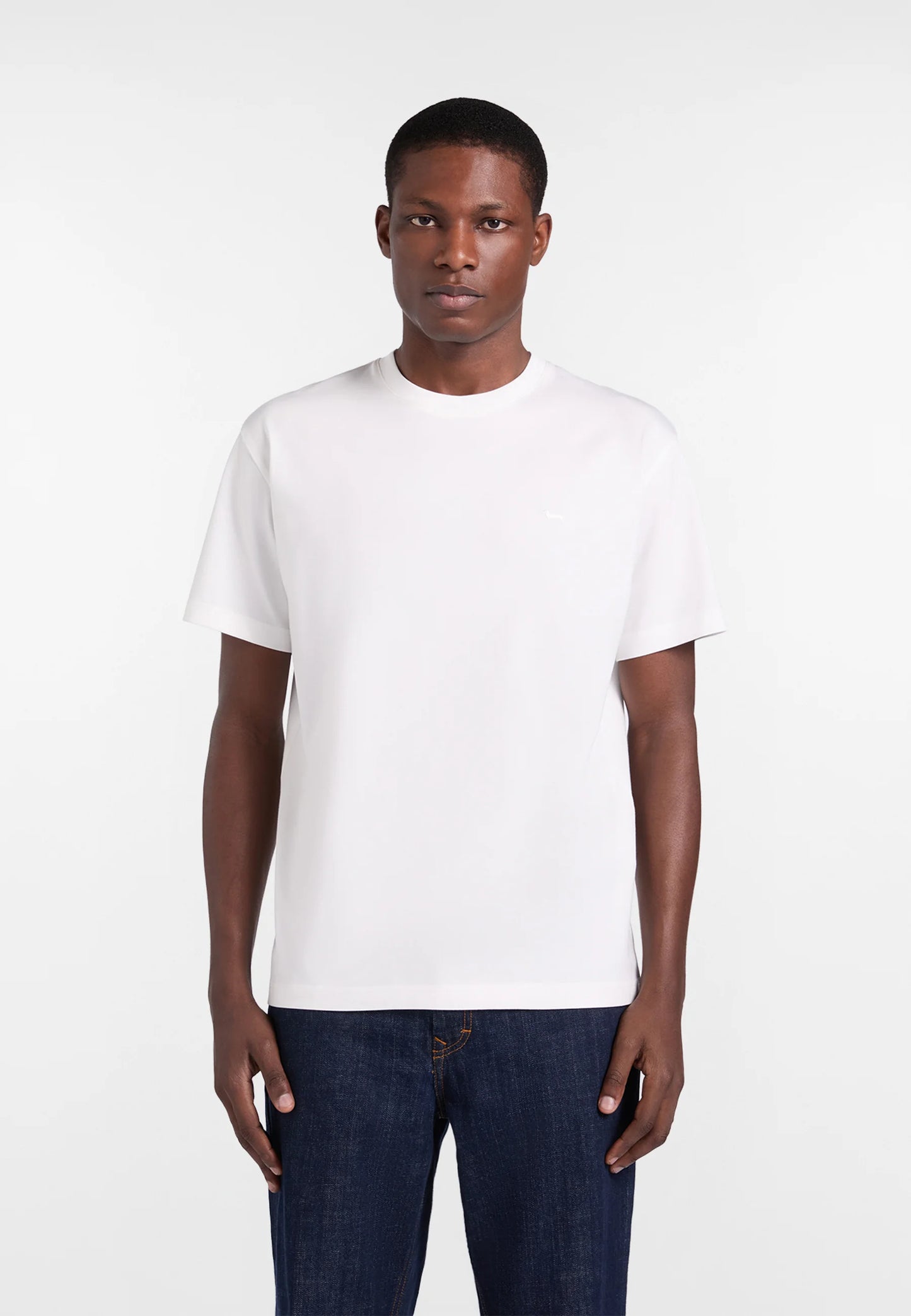 T-Shirt Manica Corta Uomo Harmont & Blaine Fit Relaxed Tinta Unita  IXQ243021771