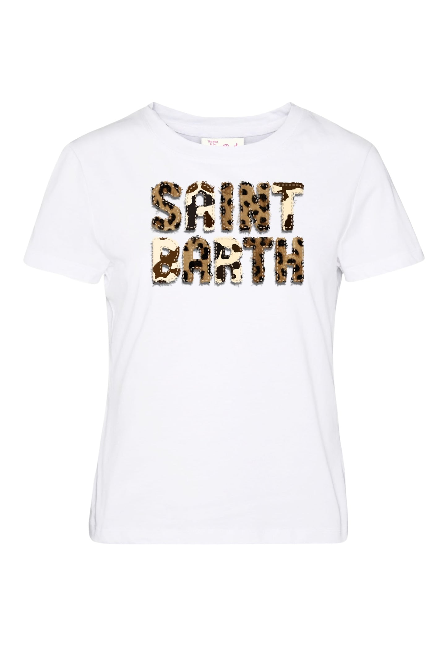T-Shirt Manica Corta Donna Mc2 Saint Barth Sb Animalier Patch Emilie EMI0001
