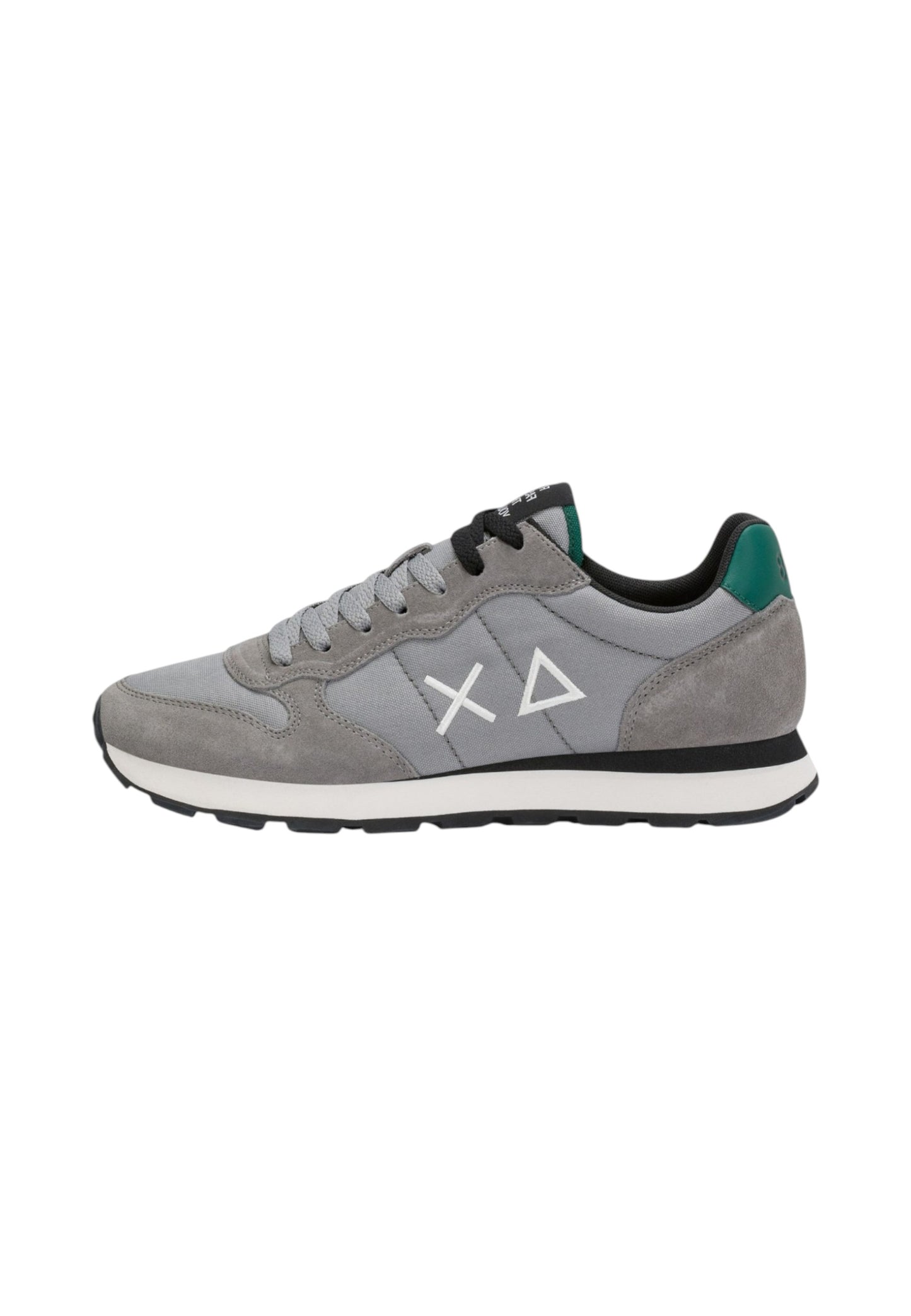 Sneakers Basse Uomo Sun68 Stile Running, Logo Ricamato, Nylon E Suede Tom Solid Z46101