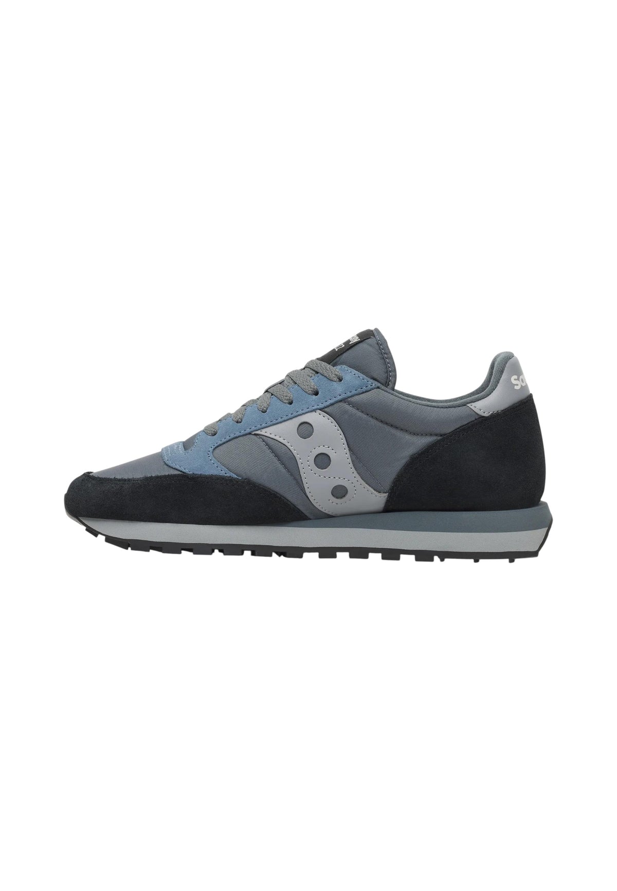 Sneakers Basse Uomo Saucony Chiusura con lacci, Tomaia in nylon e pelle scamosciata, Collo e linguetta imbottiti, Intersuola EVA rigata assorbi-urti, Suola in gomma Jazz Original S101443