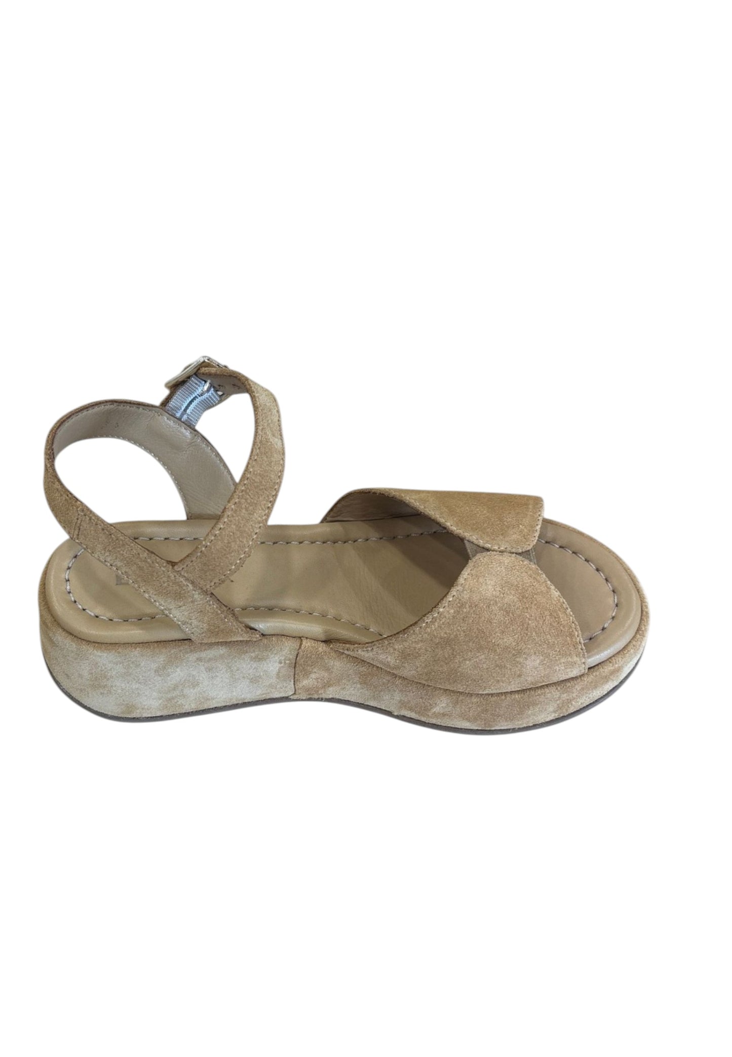 Sandali Con Zeppa Donna Frau 4cm In Pelle Scamosciata  04B2